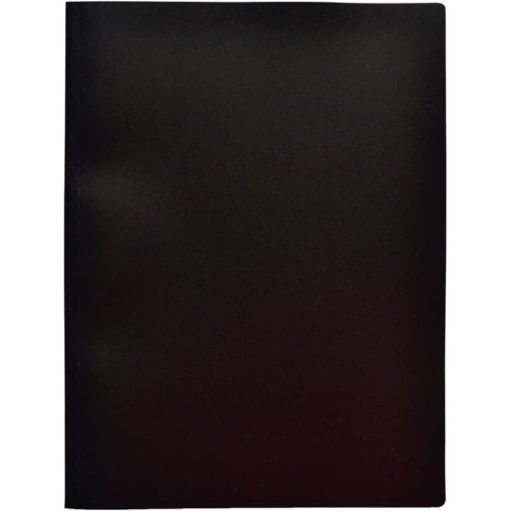 PERGAMY Protège-documents en polypropylène 160 vues Noir, couverture 3/10e, pochettes 6/100e