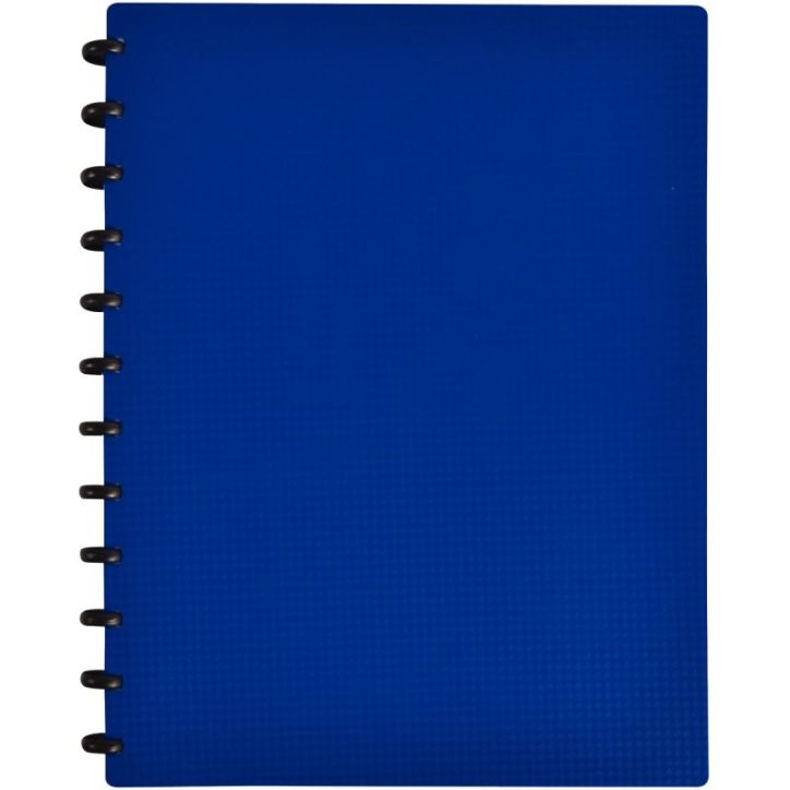 OXFORD Protège documents MEMPHIS Variozip 60 vues, 30 pochettes amovibles. En polypropylène opaque Bleu