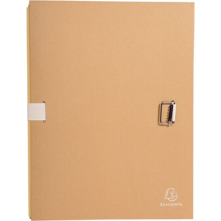 EXACOMPTA Chemise extensible, papier kraft brun, sangle Blanche 20225E
