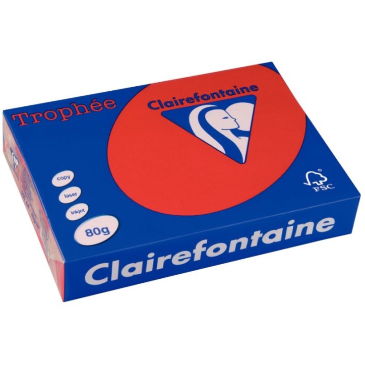 Clairefontaine ramette 500 feuilles A4 Trophée groseille 80g 1782