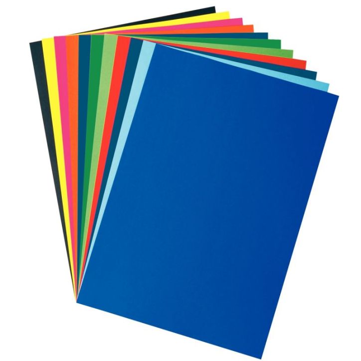 Paquet de 50 feuilles affiche couleurs éclatantes 85g format 60x80cm couleurs assorties 3-002-10-AB