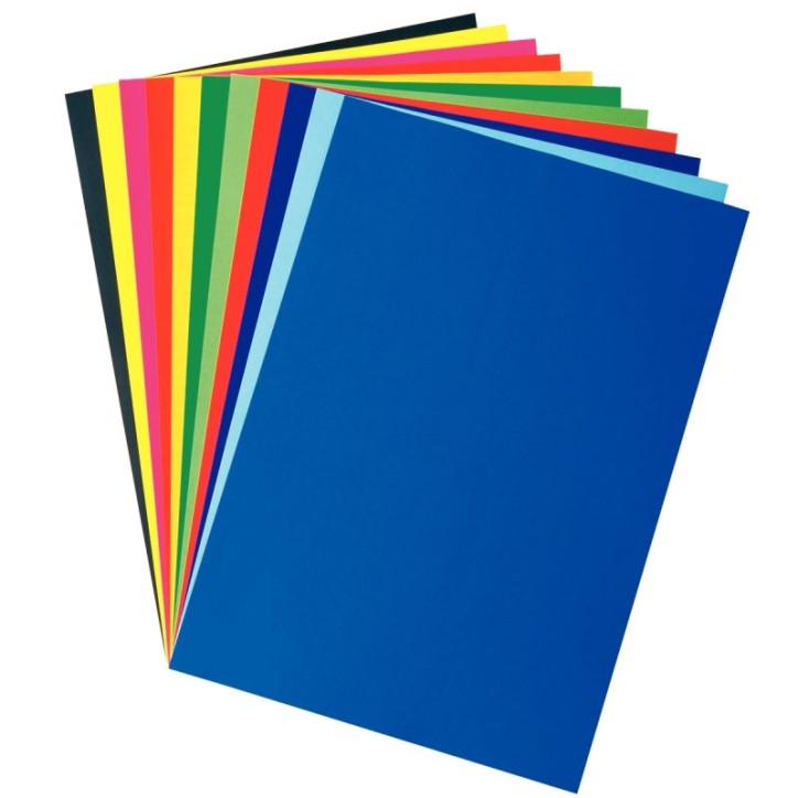 Paquet de 25 feuilles affiche couleurs éclatantes 85g format 60x80cm bleu ciel 2-001-10-17