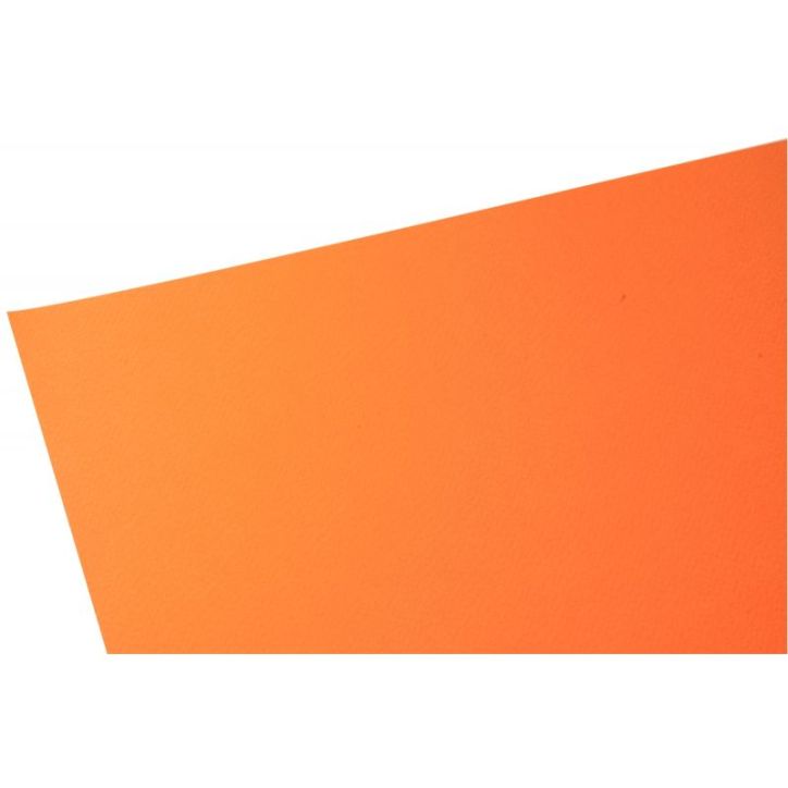 Paquet de 10 feuilles papier dessin couleur format 50x65 cm 160 g orange vif 50X65/160/10O
