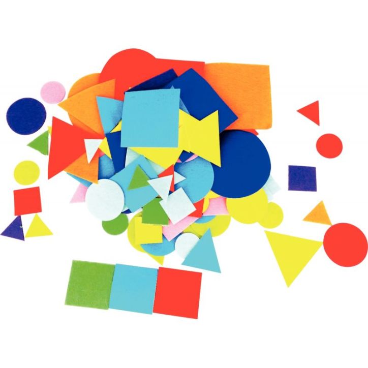 Sachet de 150 formes géométriques en feutrine adhésives L208968