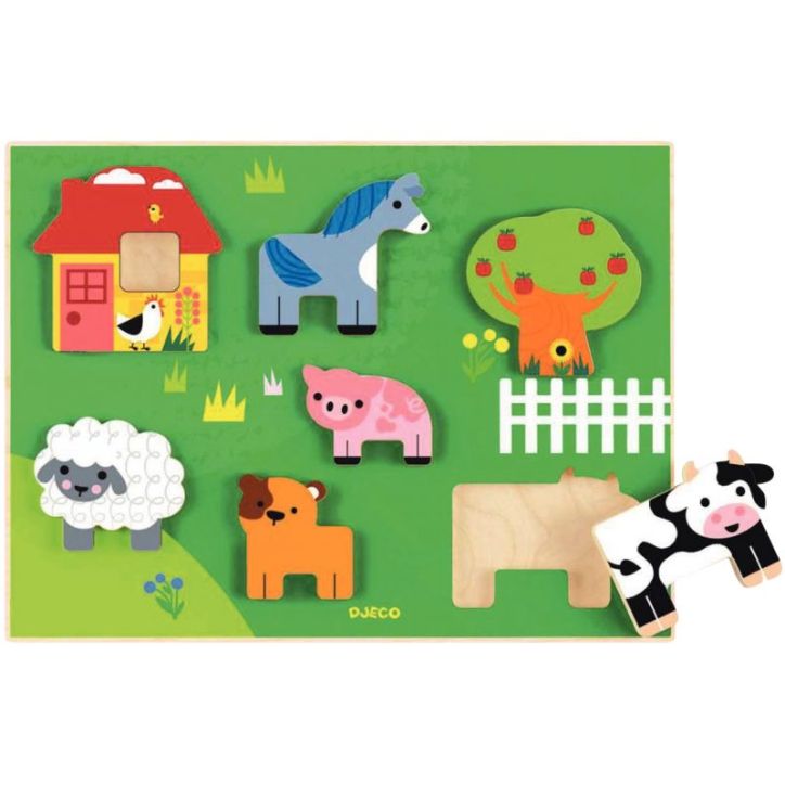 Encastrement relief en bois Farm Story DJ01069 DJECO