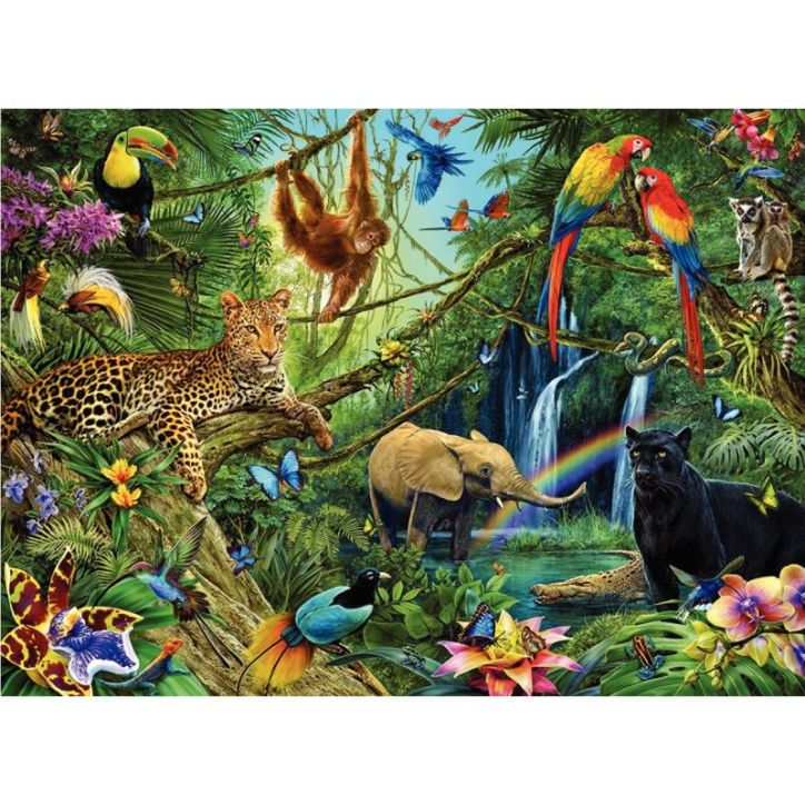 Puzzle XXL 200 pièces, les animaux de la jungle 12660 6 RAVENSBURGER
