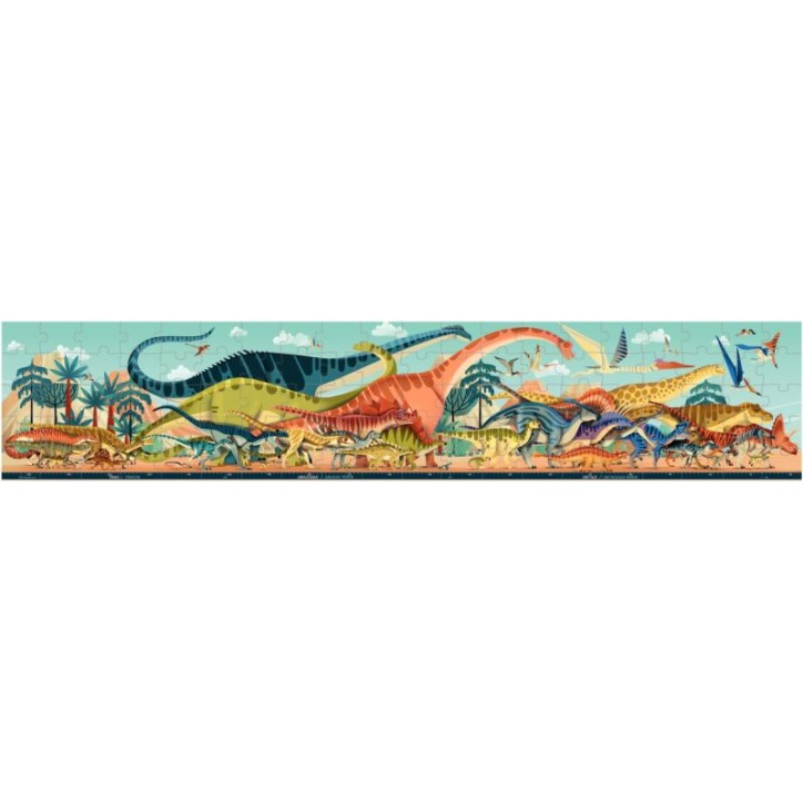 Puzzle panoramique 100 pièces, les dinosaures J05831 JANOD