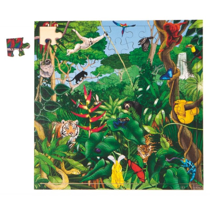 Puzzle de 81 pièces en bois, la forêt tropicale 2203501