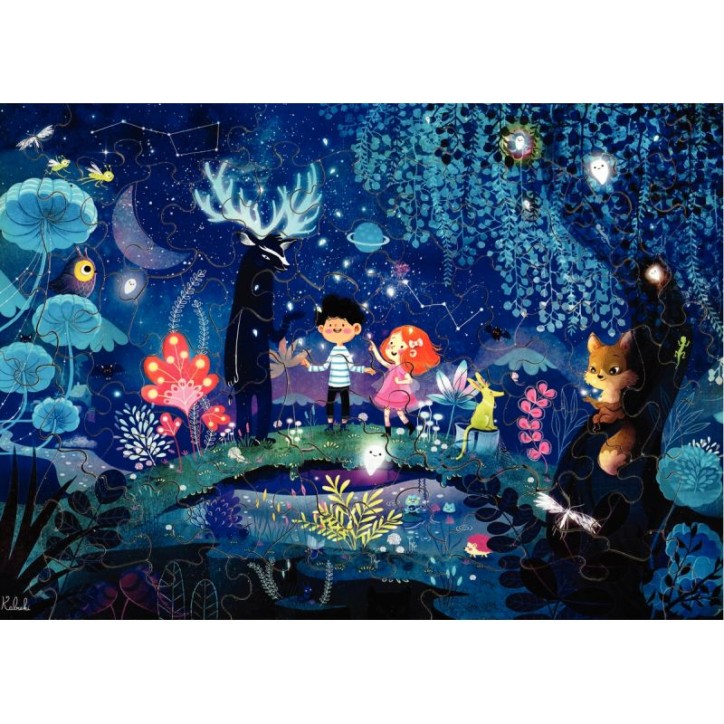 Puzzle en bois denviron 50 pièces, escapade nocturne K828-50 PUZZLE MIC