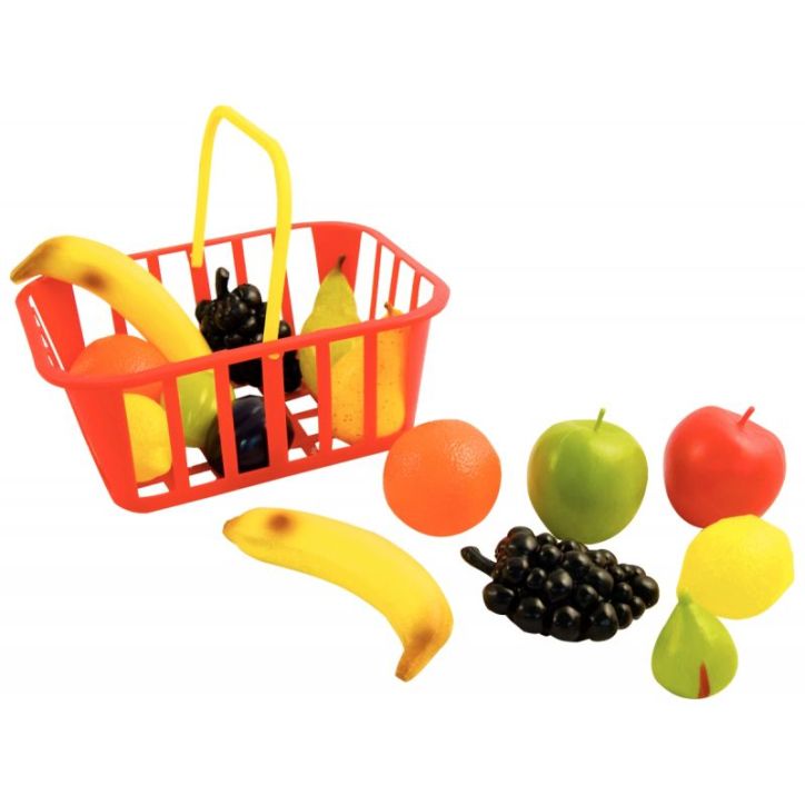 Panier de 15 fruits taille réelle en plastique souple 60467