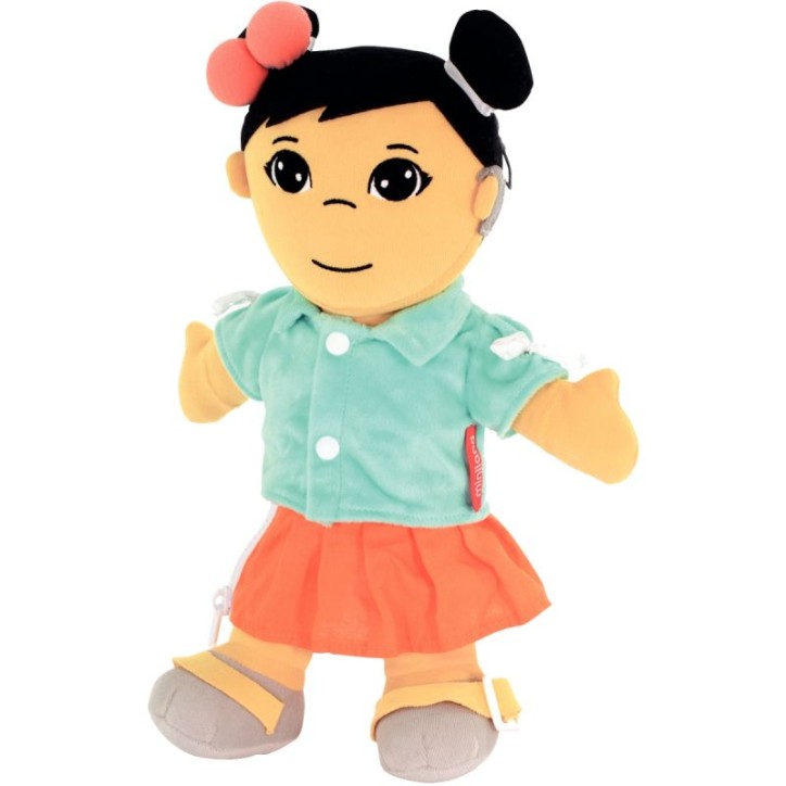 Poupée ethnique en tissu, fille asiatique 96319 MINILAND