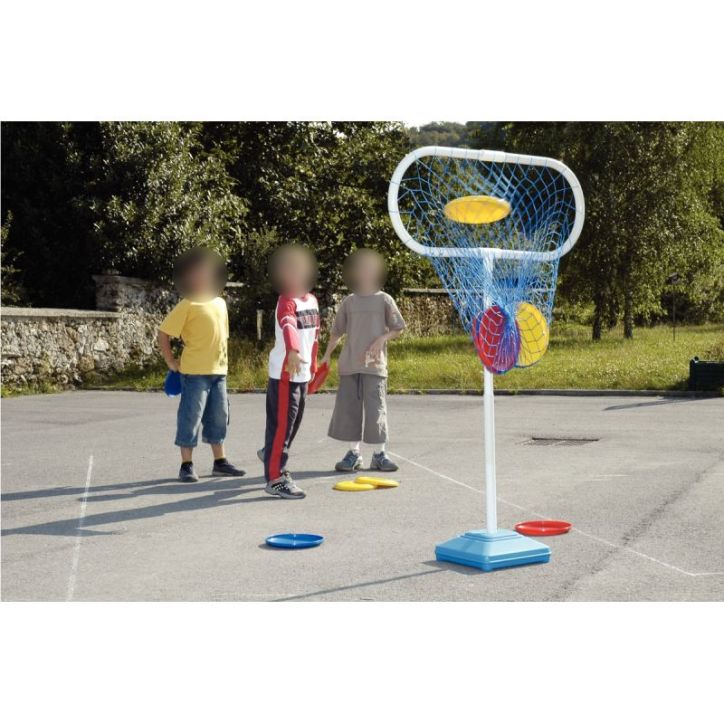 Panier cible avec 6 disques à lancer 081016