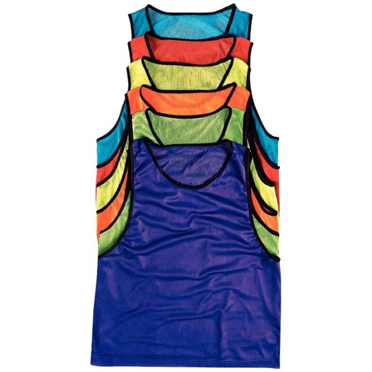 Lot de 6 Chasubles ajourées - Taille S -  Vert 1503MJ VRT FLUO