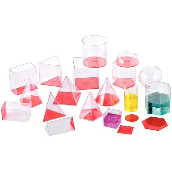 Boîte de 17 Formes Géométriques Solides 10cm 21330