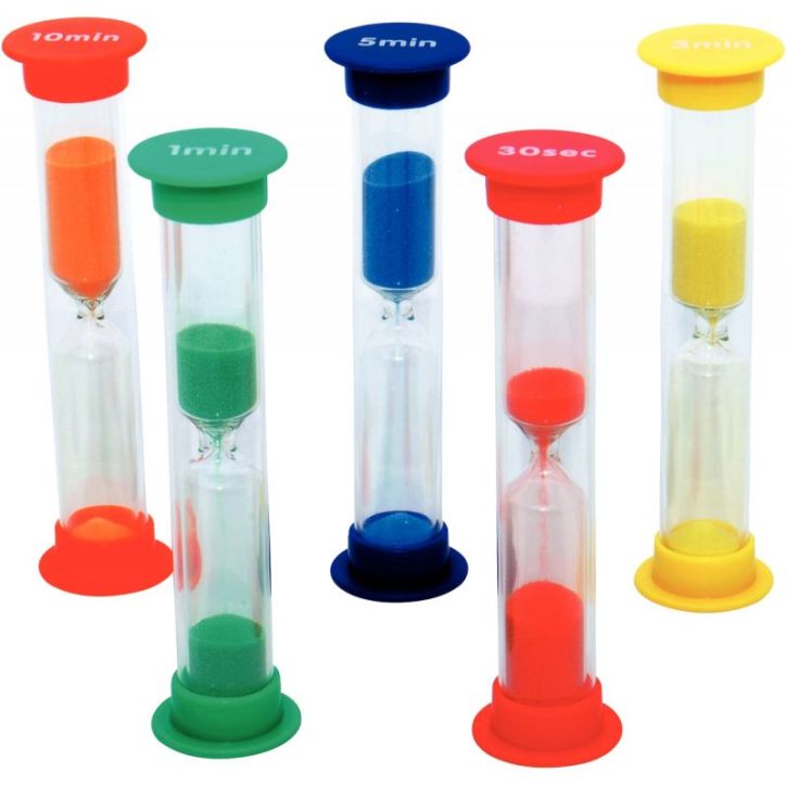 Set de 5 Sabliers 30 secondes - 1 3 5 10 Minutes 92007