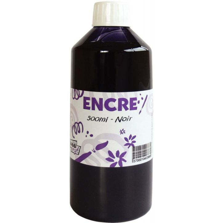 Flacon 500ml d'encre à dessiner, noir IN00388