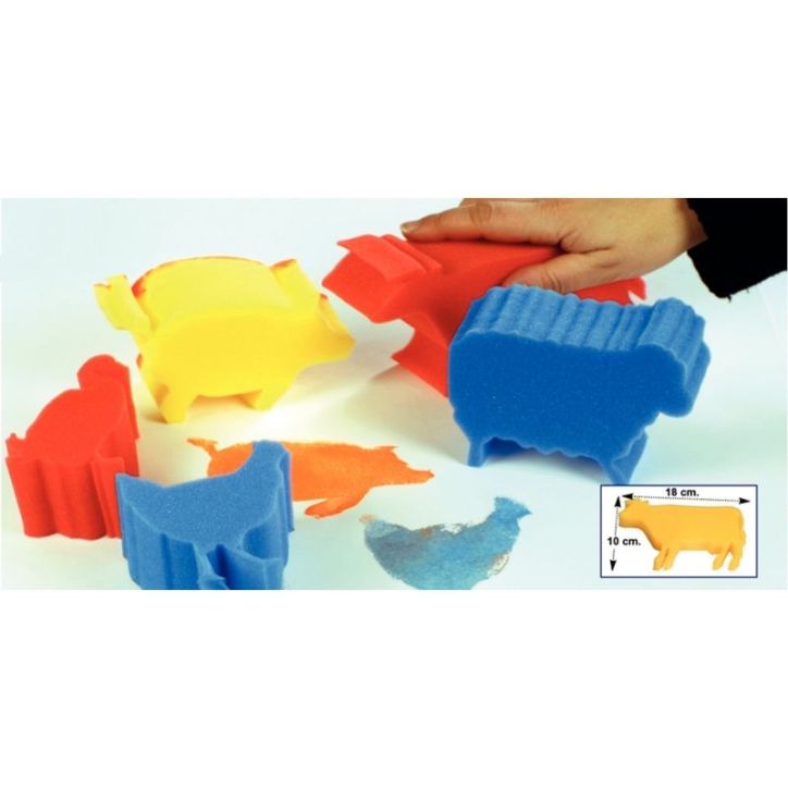 Lot  de 5 éponges géantes animaux 800130