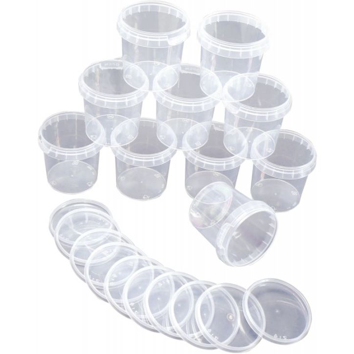 Lot de 10 pots vides 150ml avec couvercle 1499