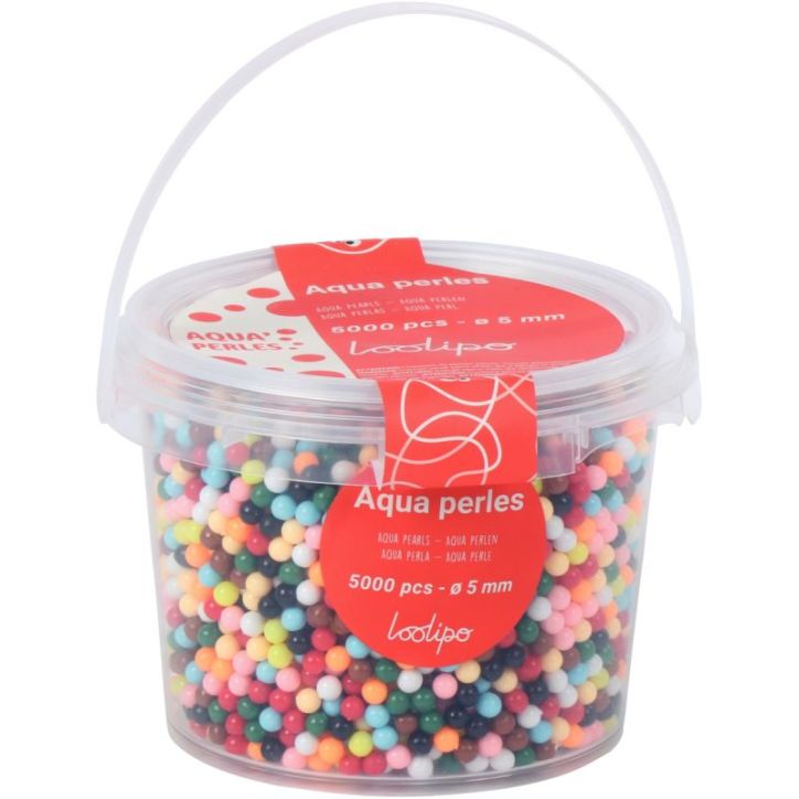 Seau de 5000 aqua perles 10 couleurs L980005