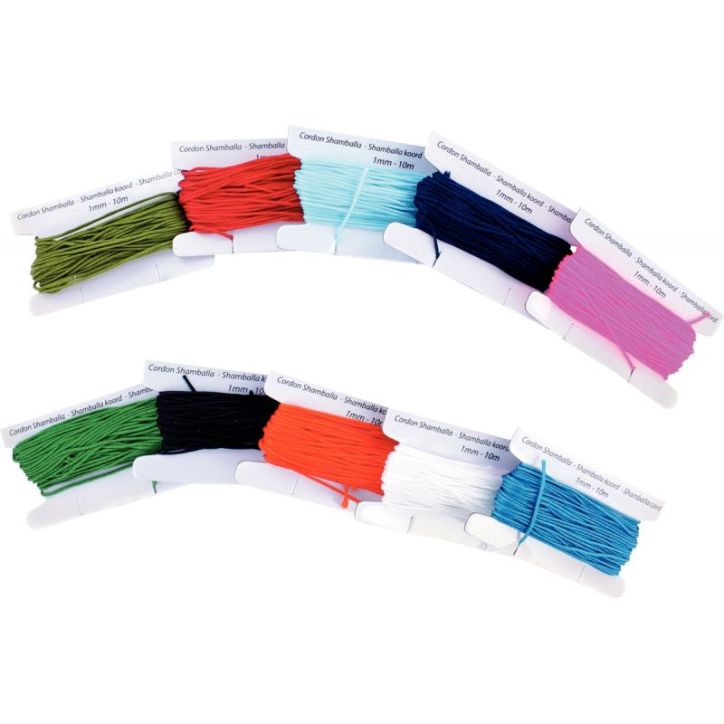 Lot de 10 cartes de fils Shamballa 2029
