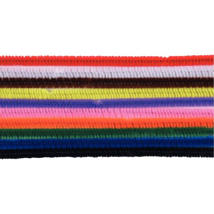 Sachet de 150 chenilles diamètre 6 mm et longueur 30 cm couleurs assorties 72114