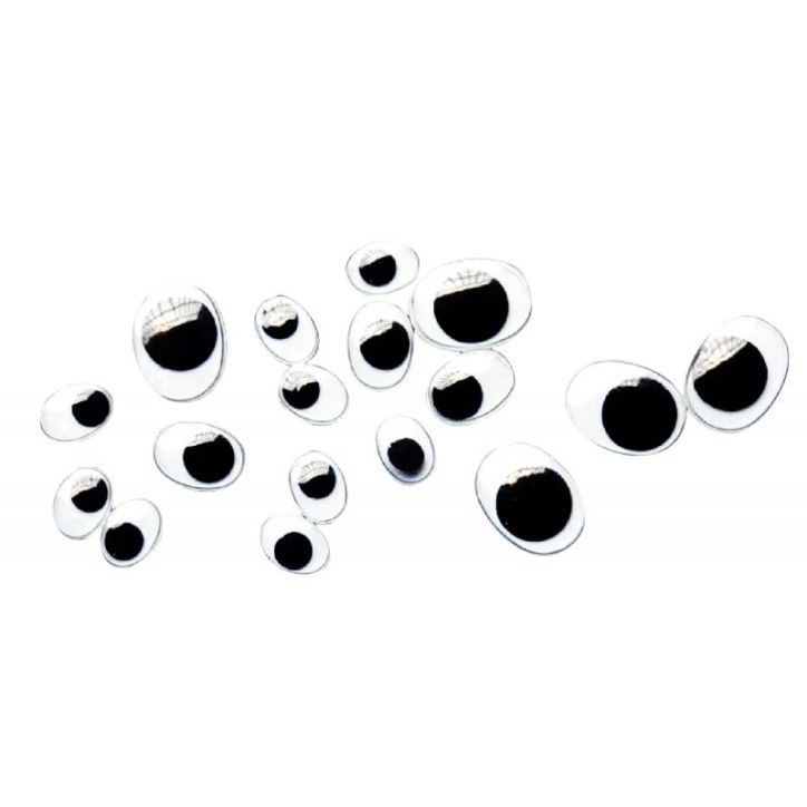 Sachet de 100 yeux mobiles adhésifs ovales L773915