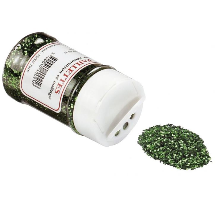 Pot de 60 g de paillettes scintillantes vert MFB98-VE