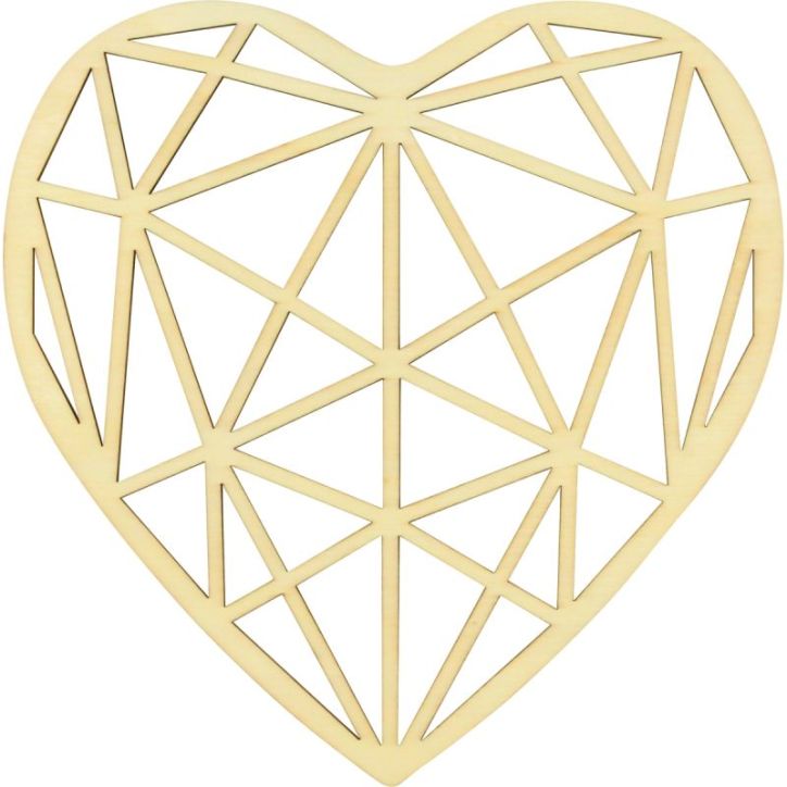 Grand cur origami en bois, diamètre 20 cm 7048