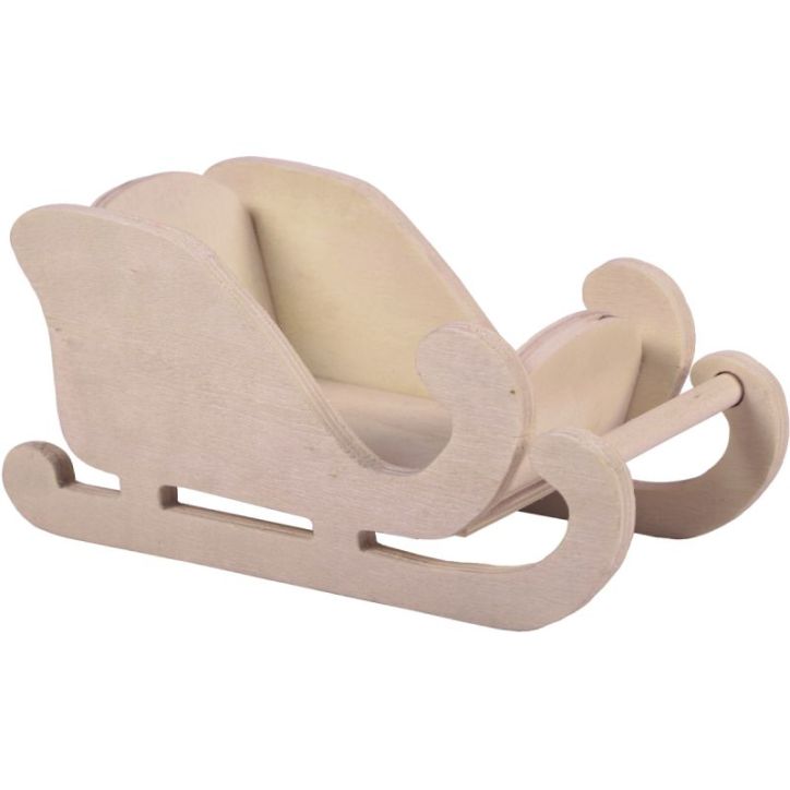 Lot de 10 traineaux du Père Noël en bois 2091