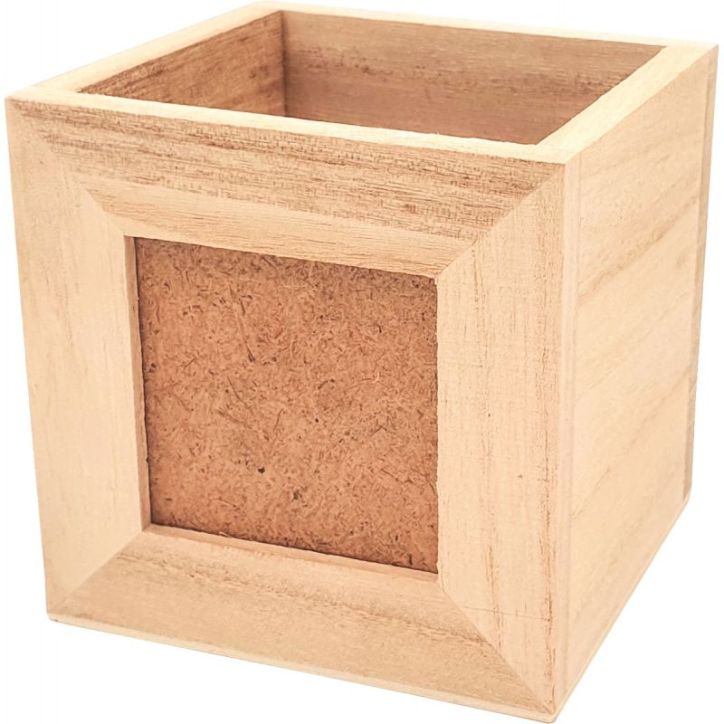 Pot à crayons cadre photo en bois 7047