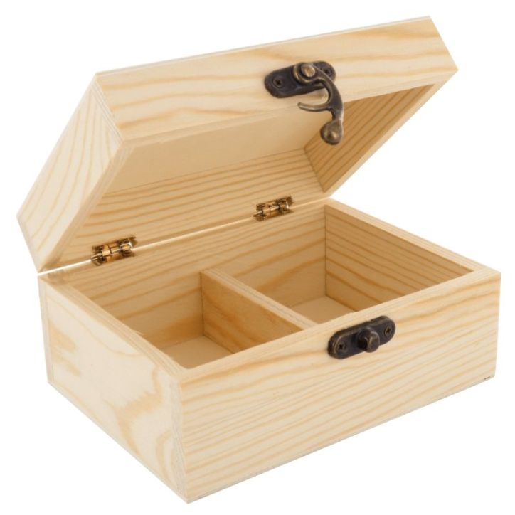 Boite à thé en bois 2 compartiments 29987/1441