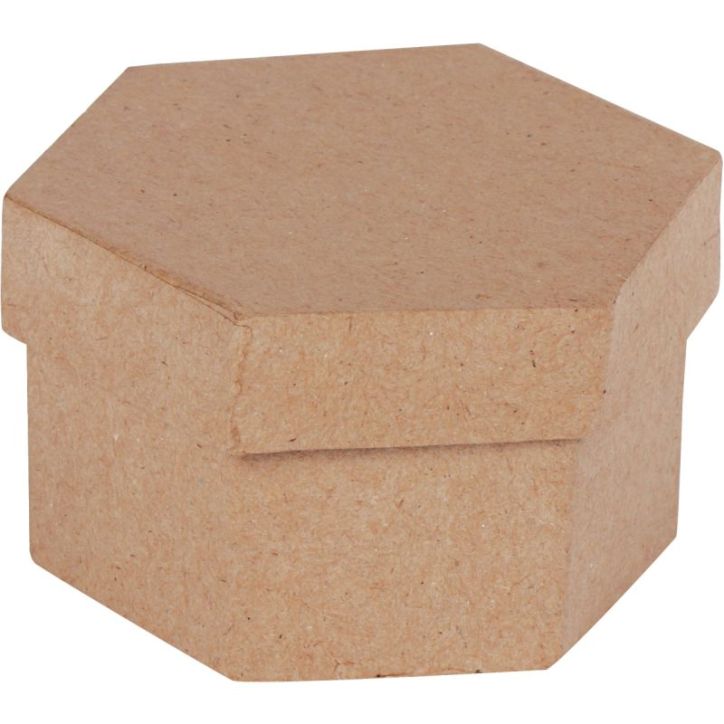 Lot de 10 boîtes hexagonales en carton, diamètre 8 cm 650102