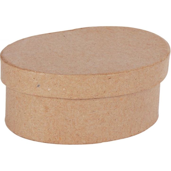 Lot de 10 boîtes en carton à décorer forme ovale 650103