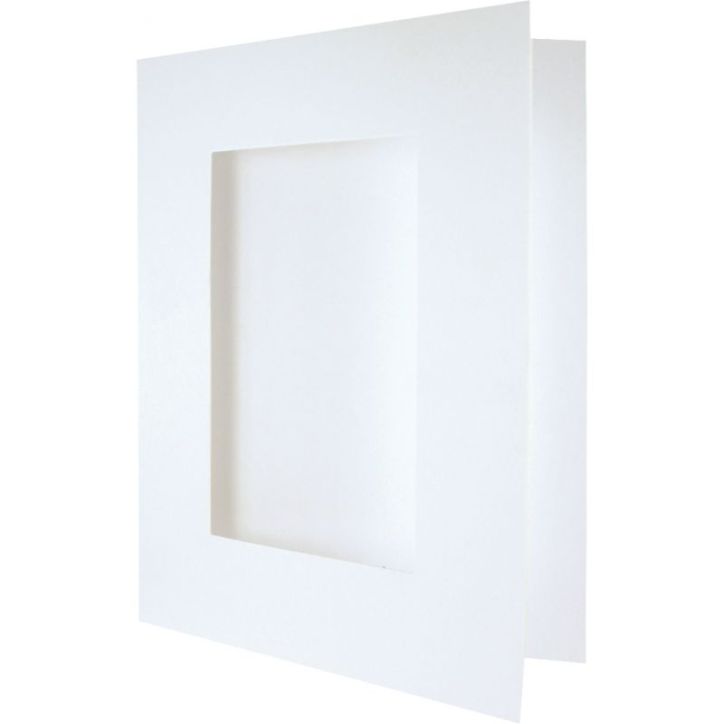 Lot de 10 cadres photo rectangle en carton blanc CAD10