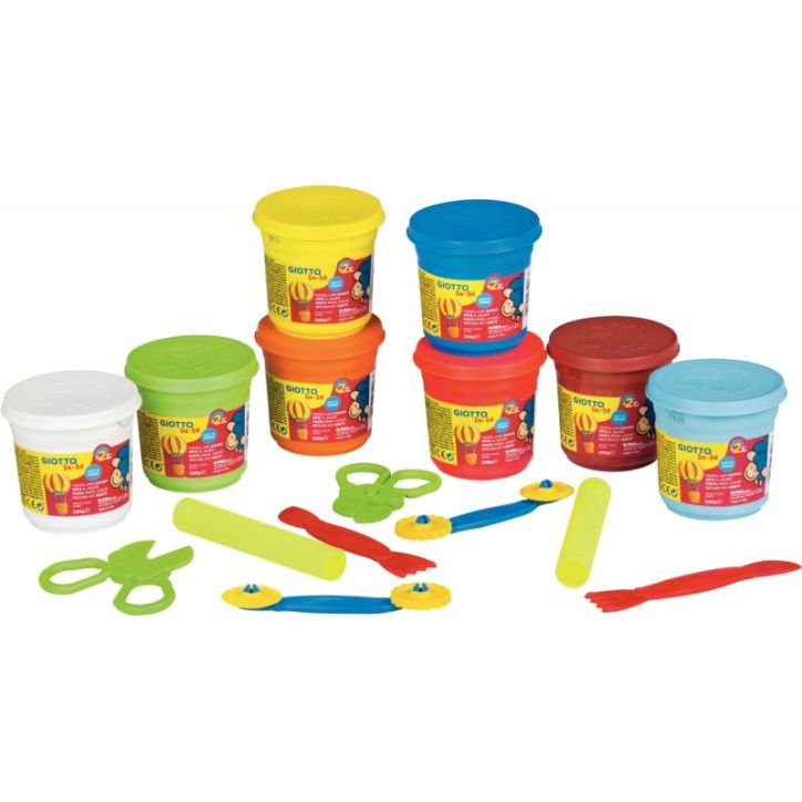 Schoolpack de 8 pots de 220G de pâte à jouer GIOTTO bébé F463200 GIOTTO BEB GIOTTO