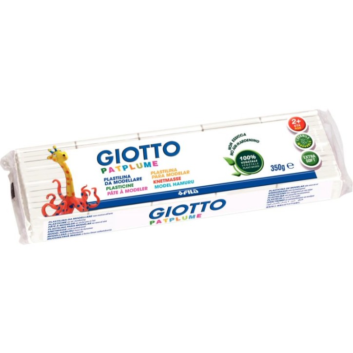 Pain de 350G pâte à modeler Pat'Plume blanc F51010700 PATPLUME GIOTTO