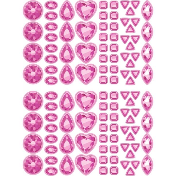 Pochette de 2200 gommettes formes pierres précieuses adhésives repositionnables AE116 O CLAIREFONTAINE