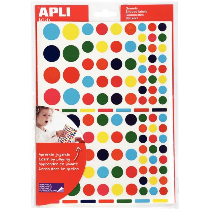 Blister de 2080 gommettes adhésives géométriques rondes 101633 AGIPA