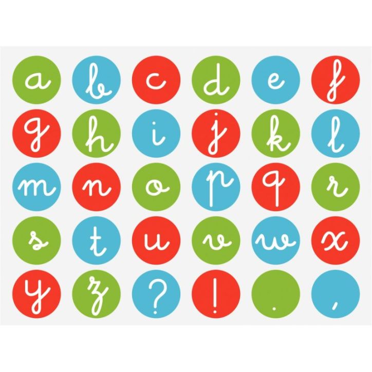 Rouleau de 900 gommettes alphabet en minuscule 102536 AGIPA