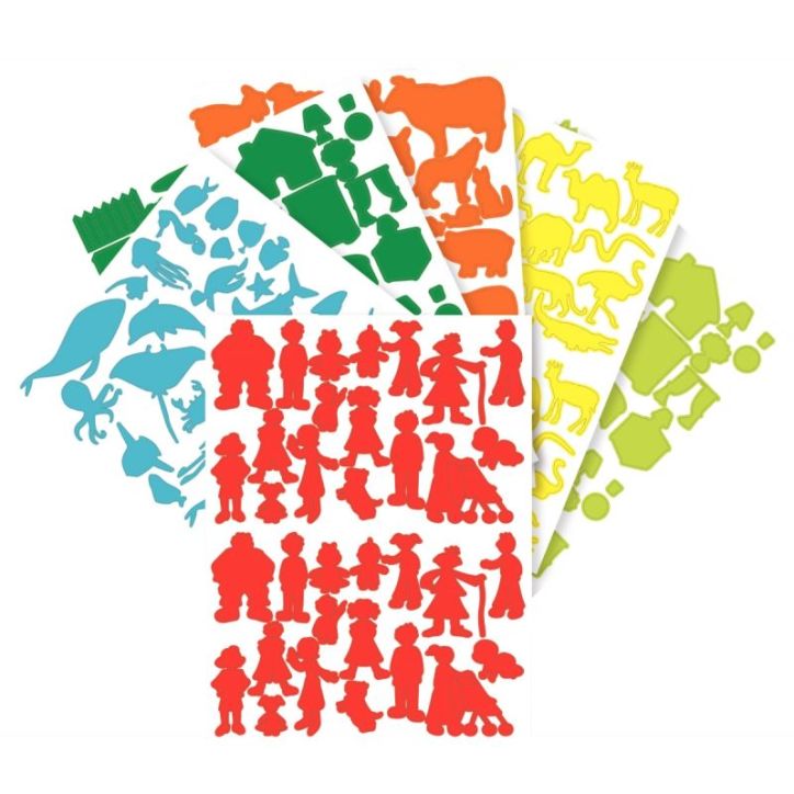 Pochette de 2 240 gommettes thématiques assorties, repositionnables AE125O LES IMAGER