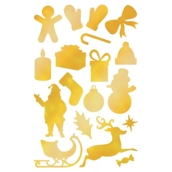 Blister d'environ 590 gommettes de Noël or et argent AE063 O MAILDOR CLAIREFONTAINE