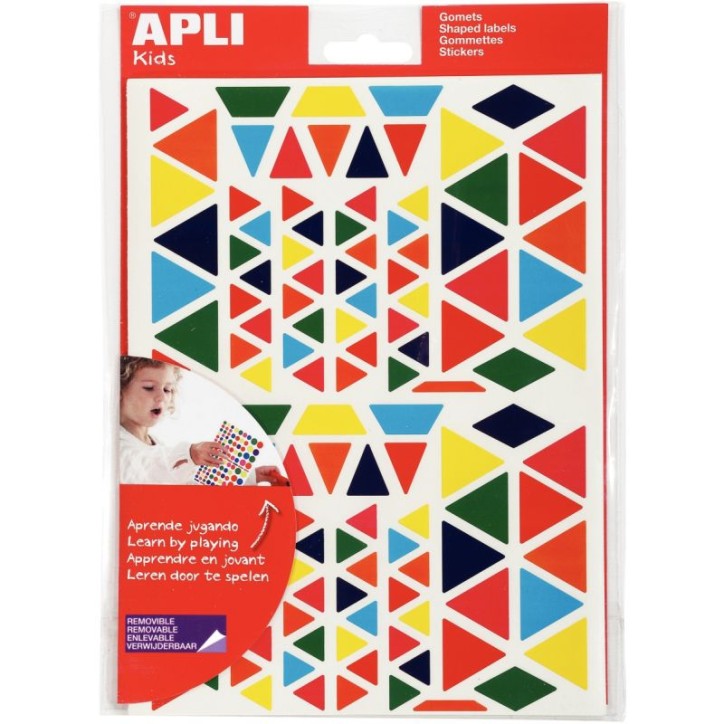 Blister de 2400 gommettes adhésives géométriques triangle 101636 AGIPA