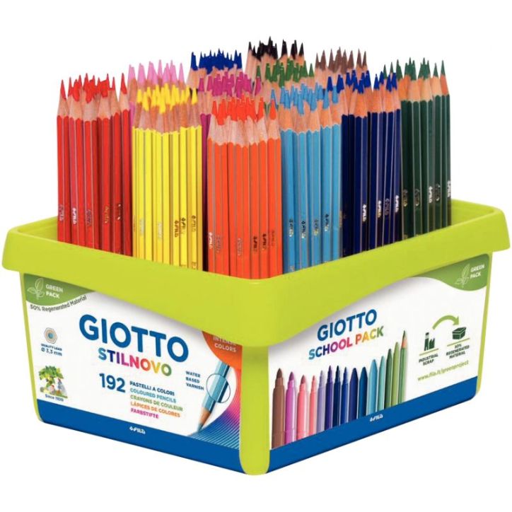 Classpack de 192 crayons de couleur Stilnovo assortis F52340000 STILNOVO GIOTTO
