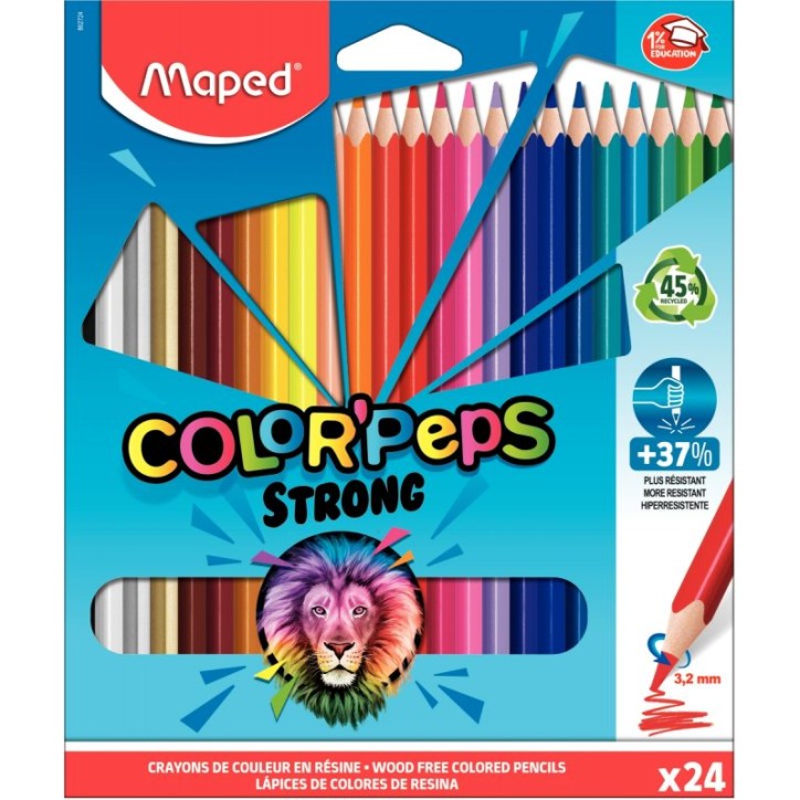 Pochette de 24 crayons de couleur Color'peps 862724 MAPED