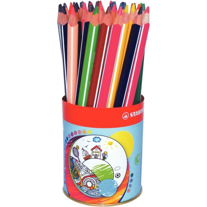 Pot de 38 crayons de couleur triangulaires F498001 STABILO