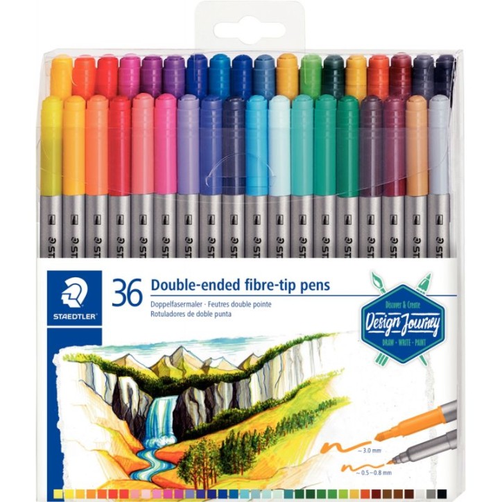 Set de 36 feutres double pointe Design Journey 3200TB36 STAEDTLER