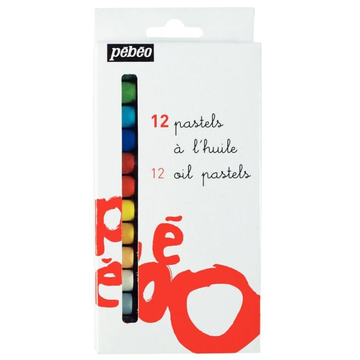 Boîte de 12 pastels à l'huile Ara couleurs assorties 275000 PEBEO