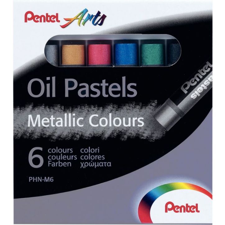 Pack de 6 pastels métallique PHN-M6 PENTEL