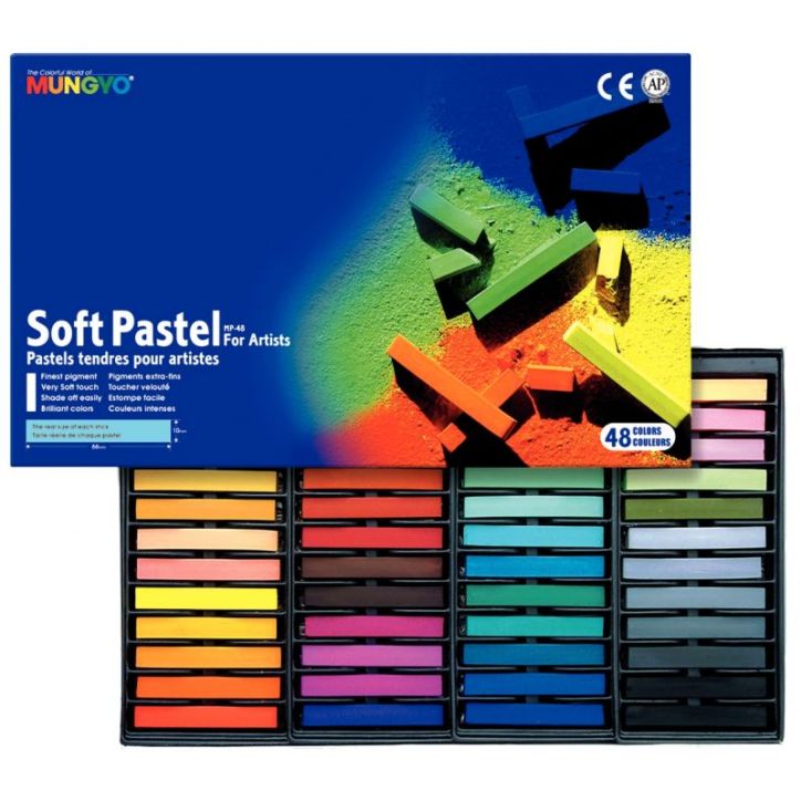 Boite de 48 pastels sec carre assorties MP48