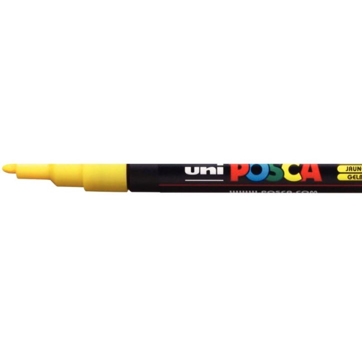 Marqueur pointe fine conique jaune PC3M J POSCA UNIBALL